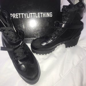 Karmel Black Biker Boots